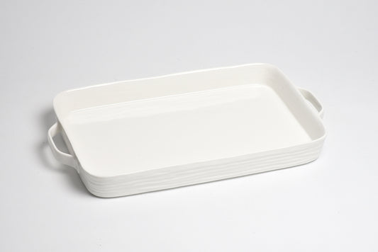 Pampa Bay Le Blanc Rectangle Tray with Handles