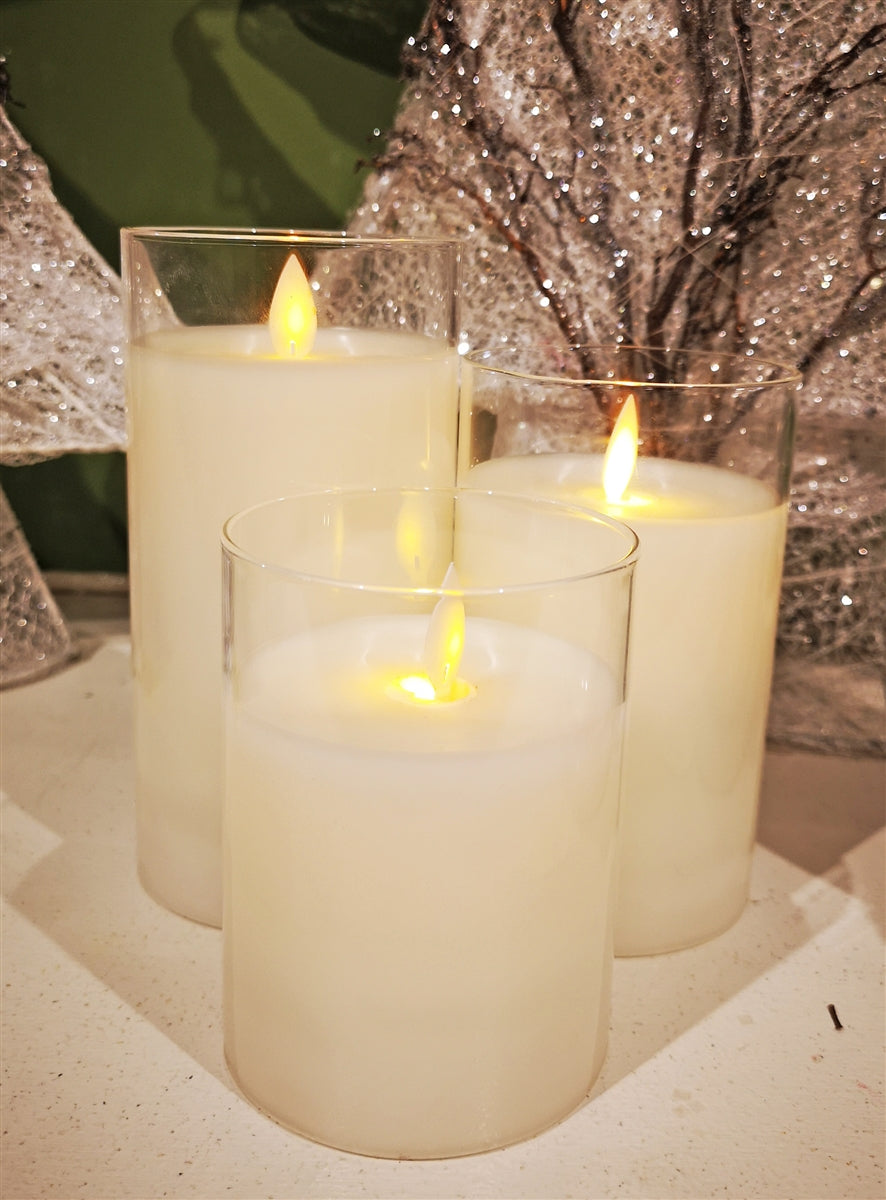 Flameless Cream Candle Set/3