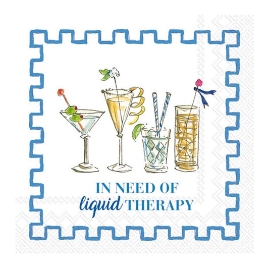 In Need of Liquid Therapy cocktail napkins