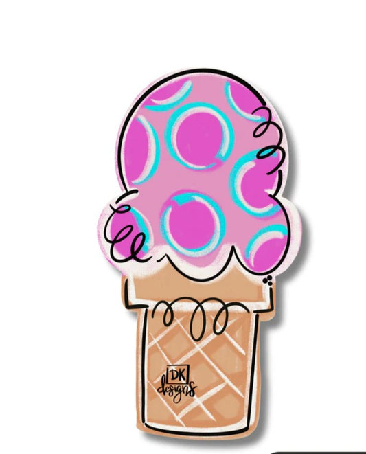 25 inch Door Hanger  Ice Cream Cone