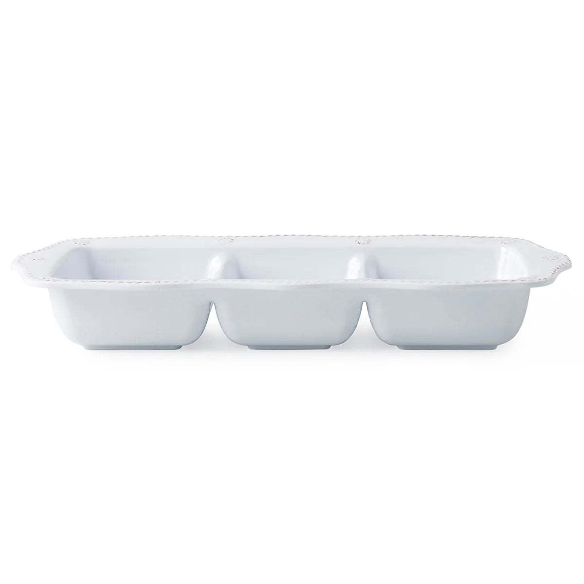 Berry & Thread Melamine Whitewash Triple Section Server