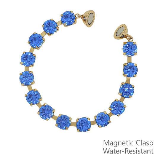 Blue Crystal Magnetic Bracelet
