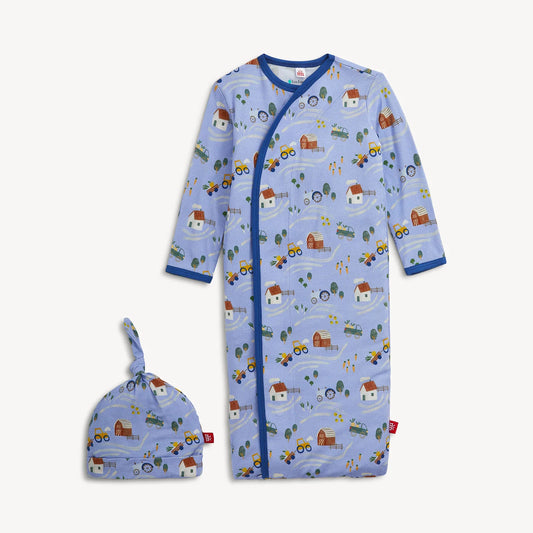 Farm to Cradle Modal Gown + Hat Set