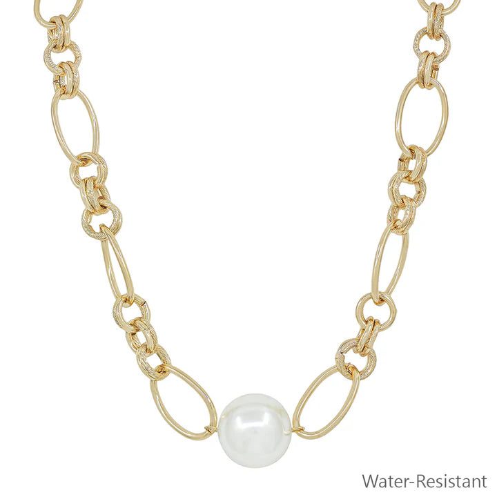 Gold Open Chain with 22mm Pearl Bead