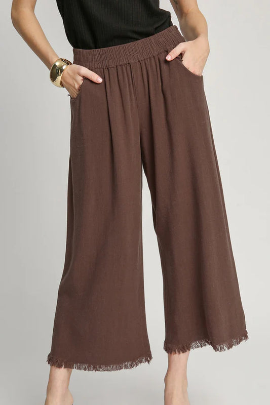 Brown Wide Leg Liene Pants