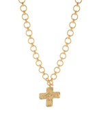 Cross & Ring Chain Necklace