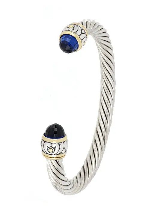 Large Indigo Wire Bracelet