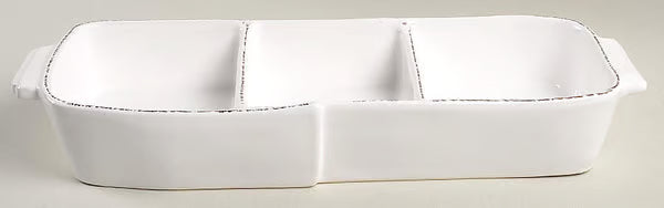 Vietri Lastra White 3 part server