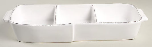 Vietri Lastra White 3 part server