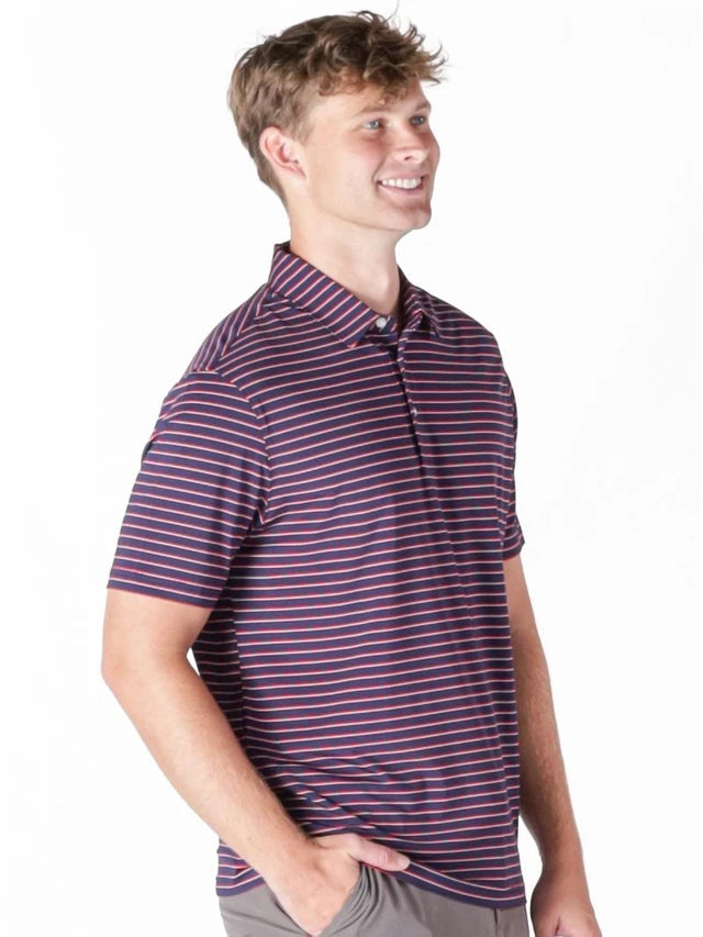 Simply Southern Men's Red & Blue Polo