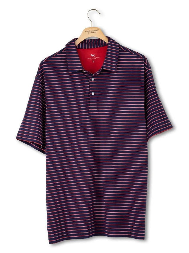 Simply Southern Men's Red & Blue Polo