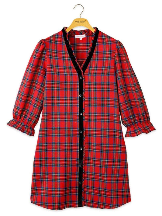 Holiday Button Down Dress