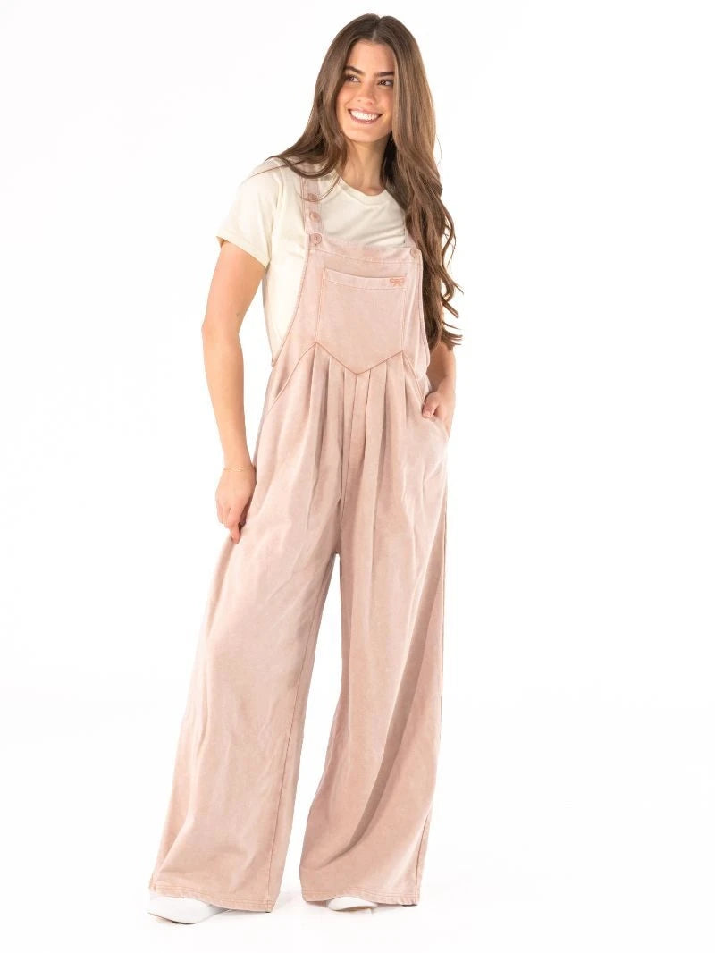 Simply Southern Light Pink Wash Overalls