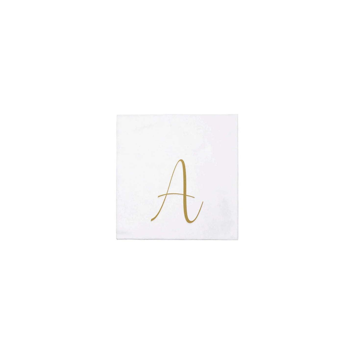 Papersoft Napkins Gold Monogram Cocktail