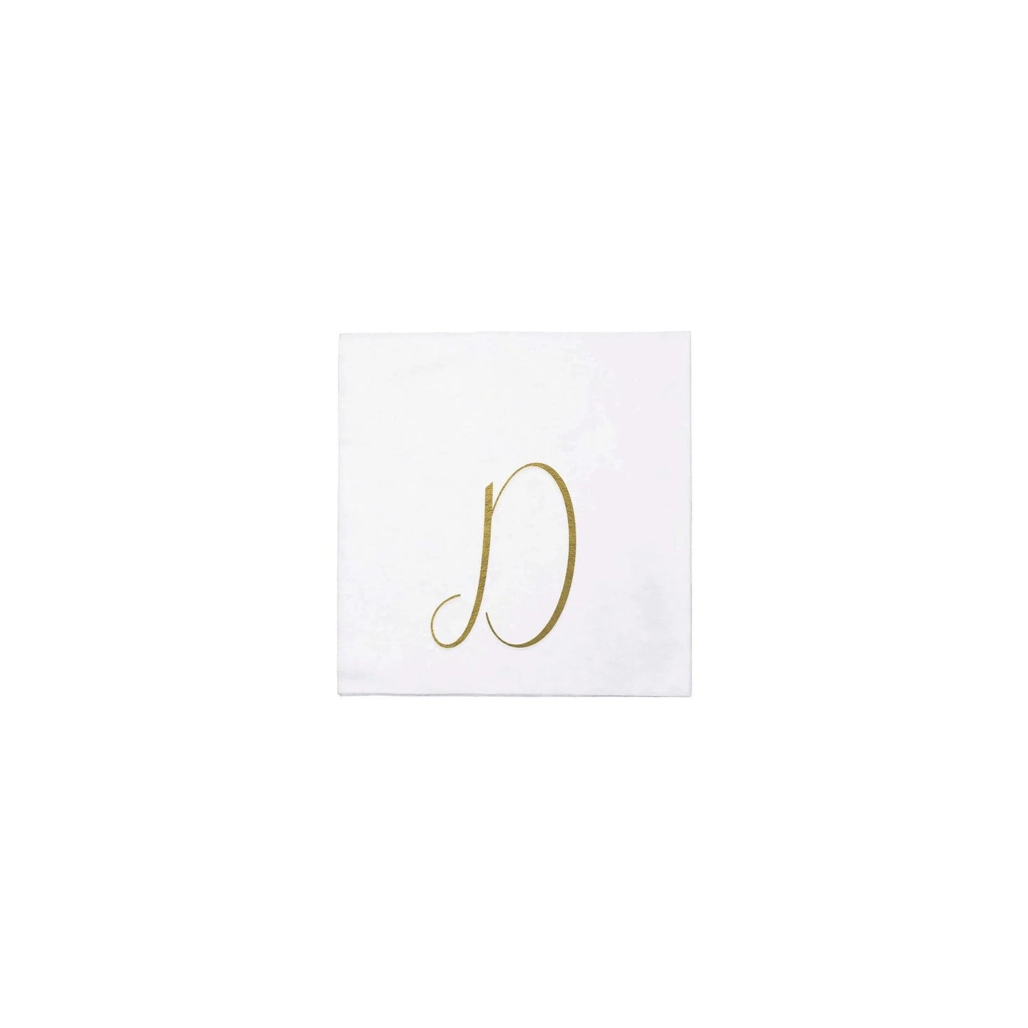 Papersoft Napkins Gold Monogram Cocktail