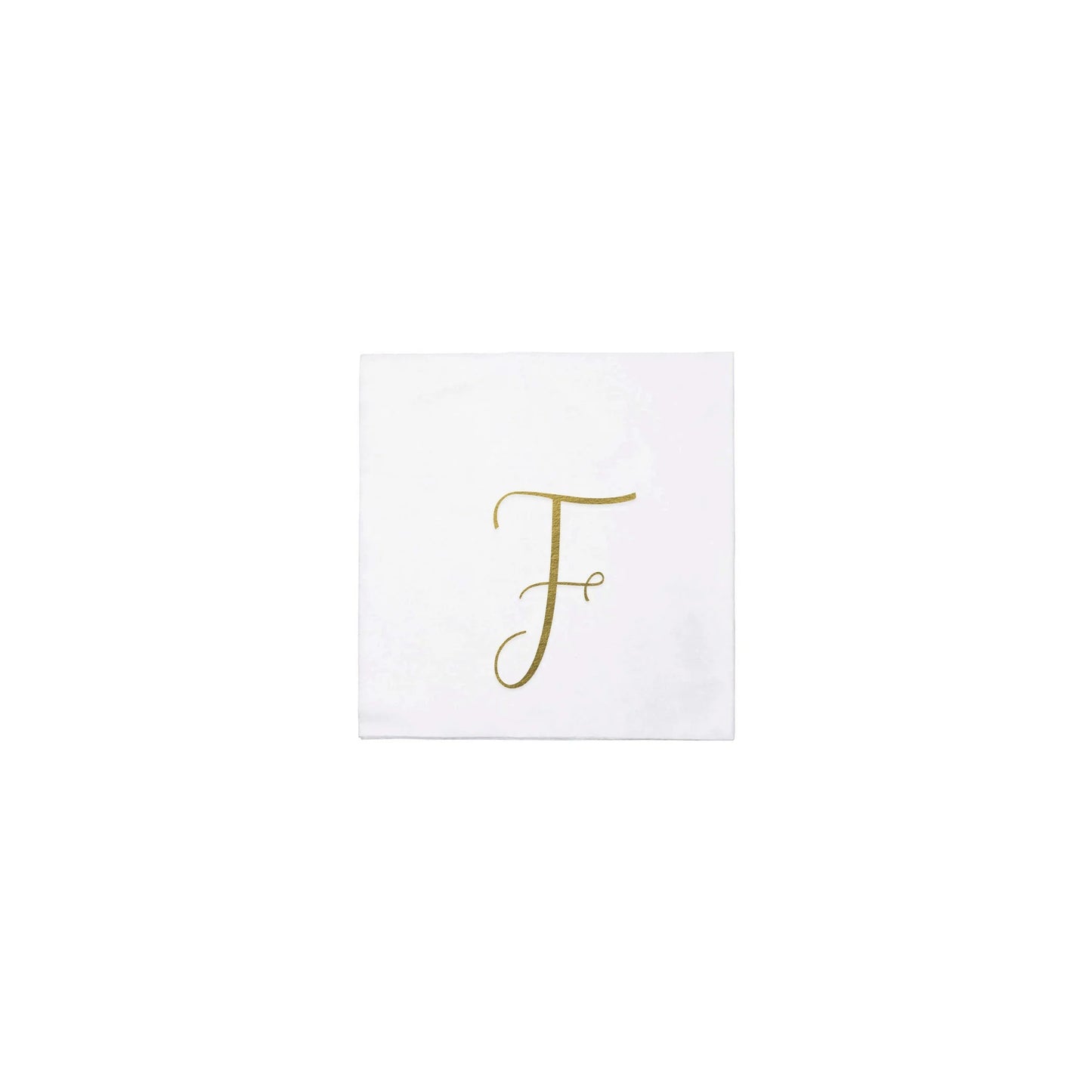 Papersoft Napkins Gold Monogram Cocktail