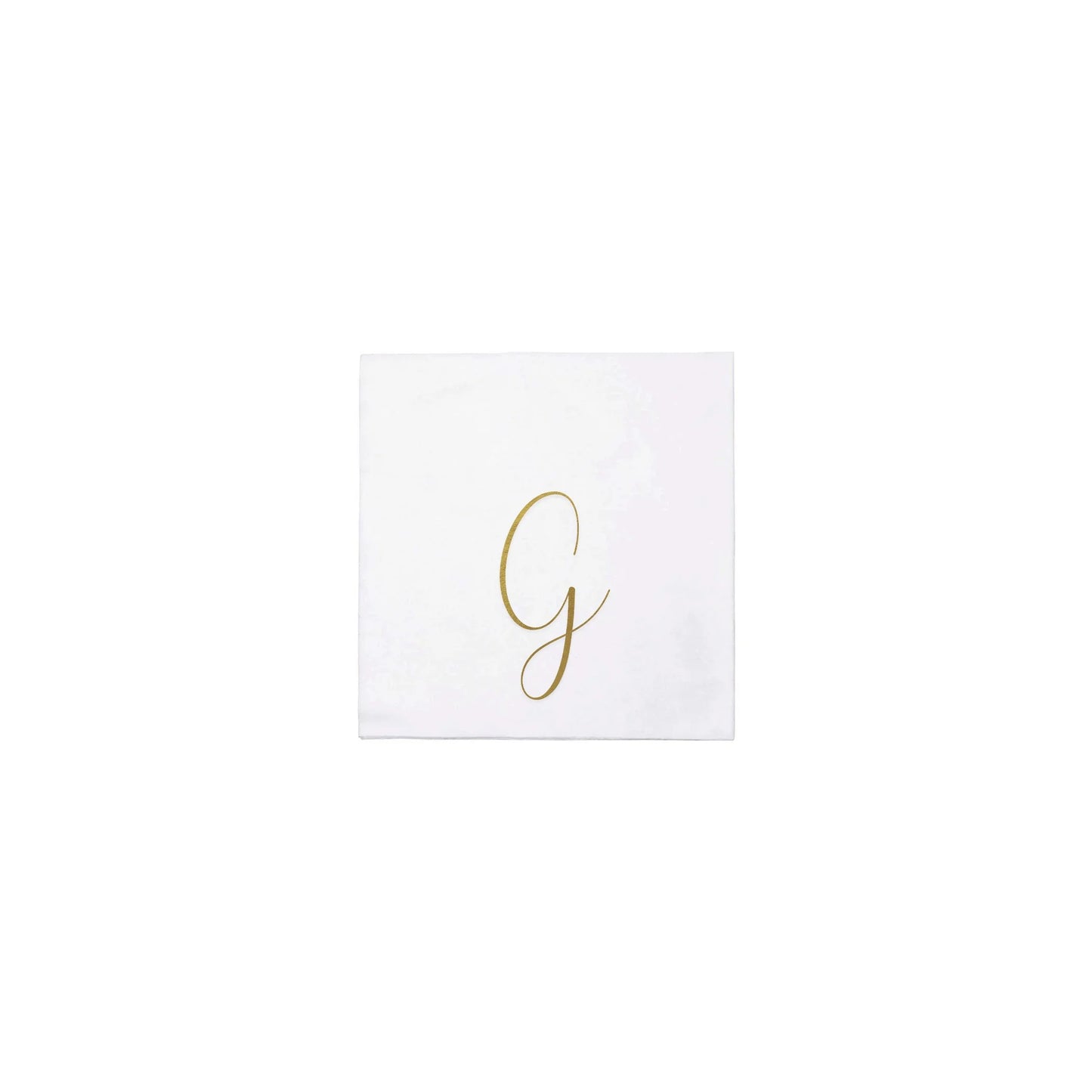 Papersoft Napkins Gold Monogram Cocktail