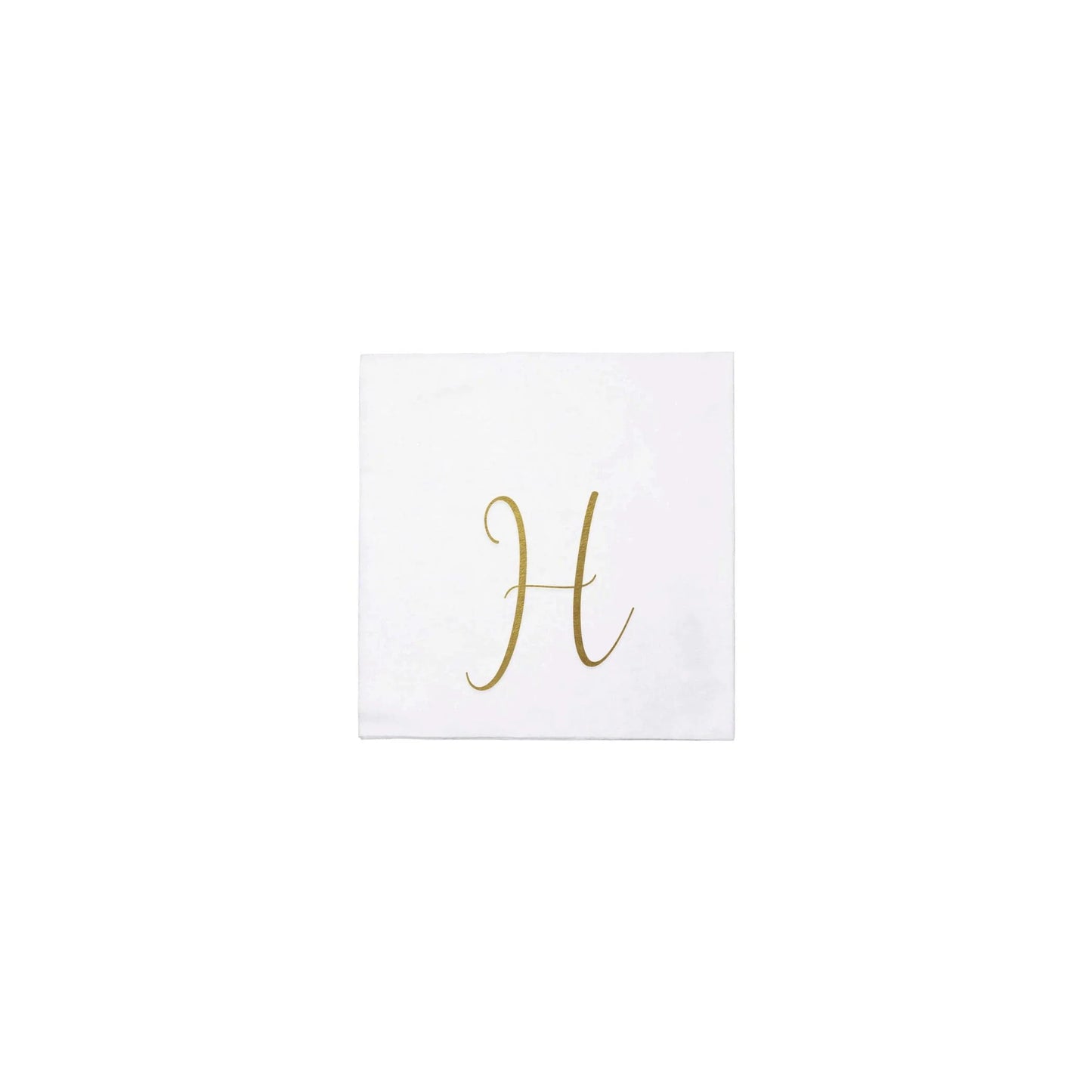 Papersoft Napkins Gold Monogram Cocktail