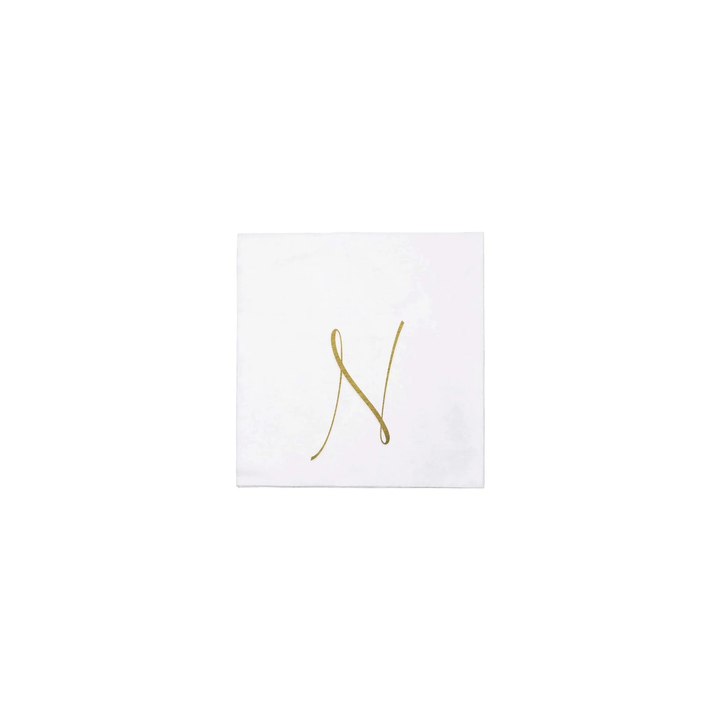 Papersoft Napkins Gold Monogram Cocktail