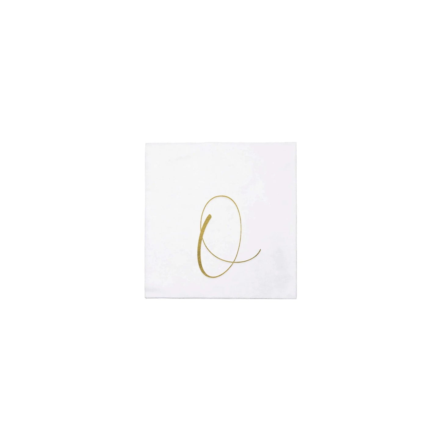 Papersoft Napkins Gold Monogram Cocktail