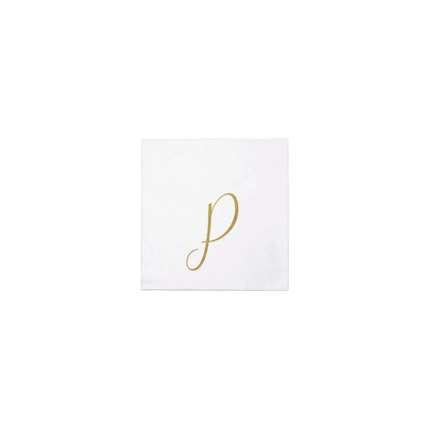 Papersoft Napkins Gold Monogram Cocktail