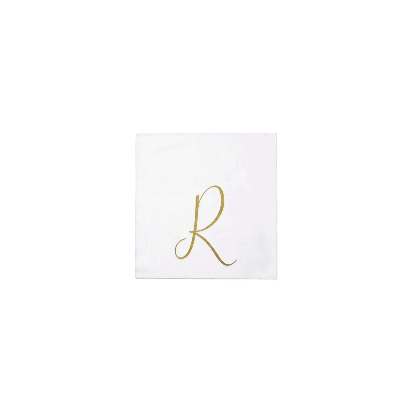 Papersoft Napkins Gold Monogram Cocktail