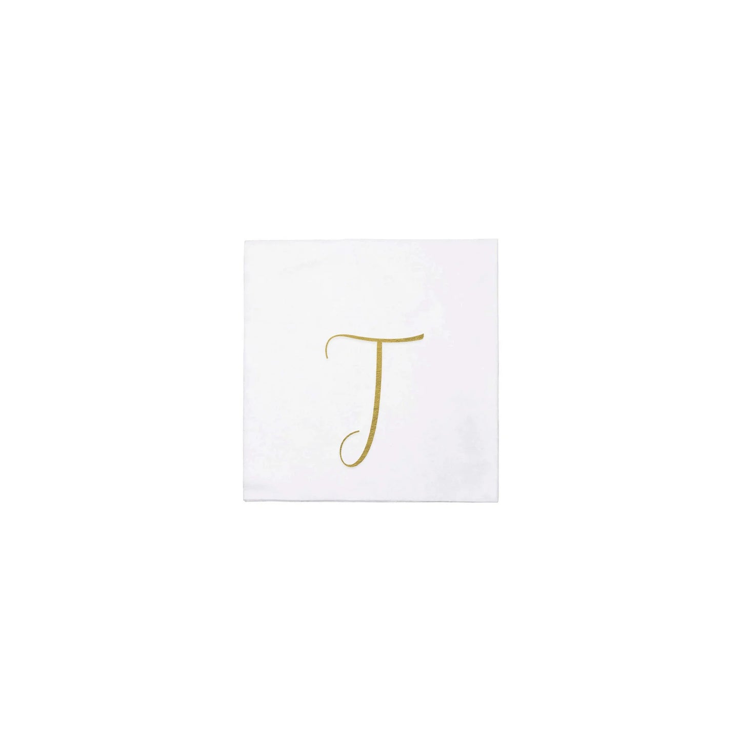 Papersoft Napkins Gold Monogram Cocktail