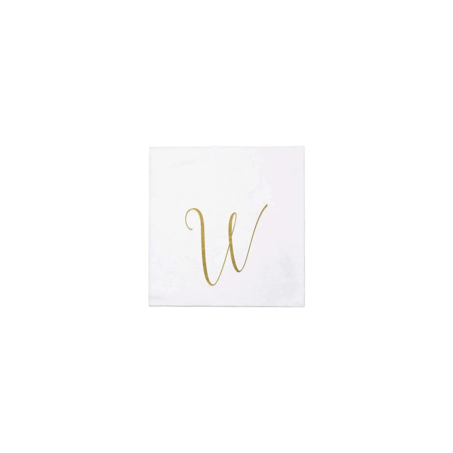 Papersoft Napkins Gold Monogram Cocktail