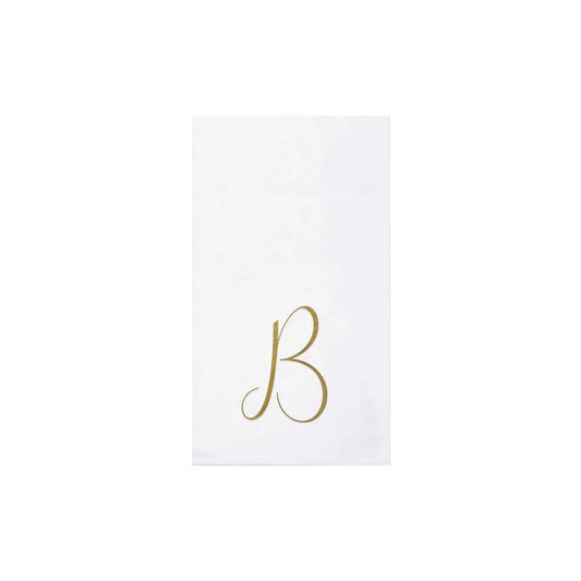 Papersoft Gold Monogram Guest Napkins