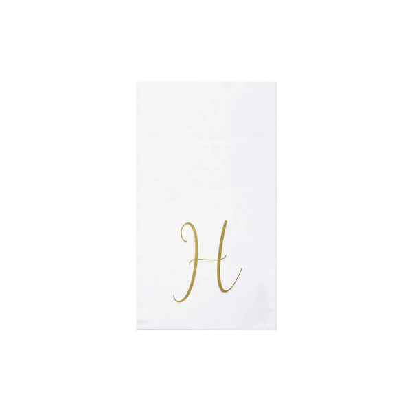 Papersoft Gold Monogram Guest Napkins