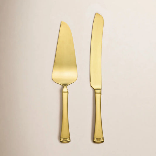 Portola Gold Satin Dessert Set