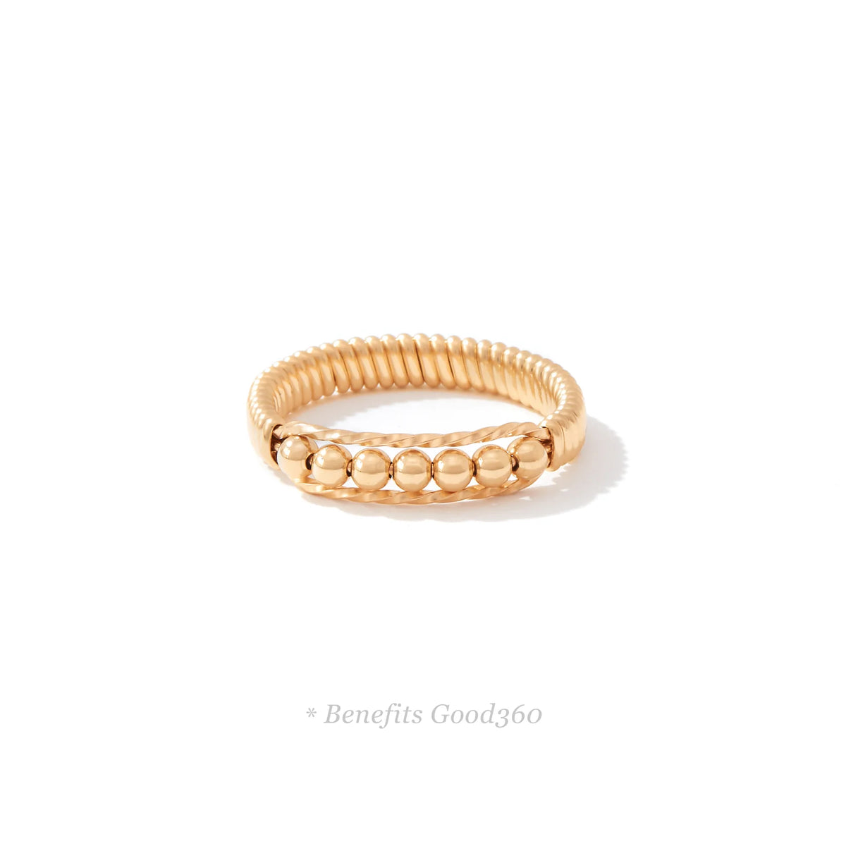 Power of Prayer Ring- Gold Beads