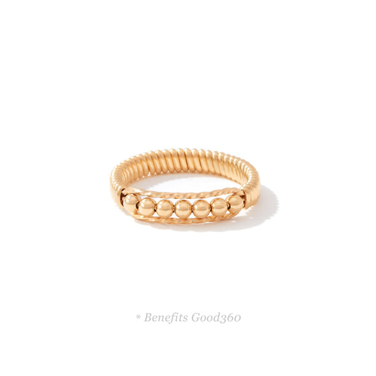 Power of Prayer Ring- Gold Beads