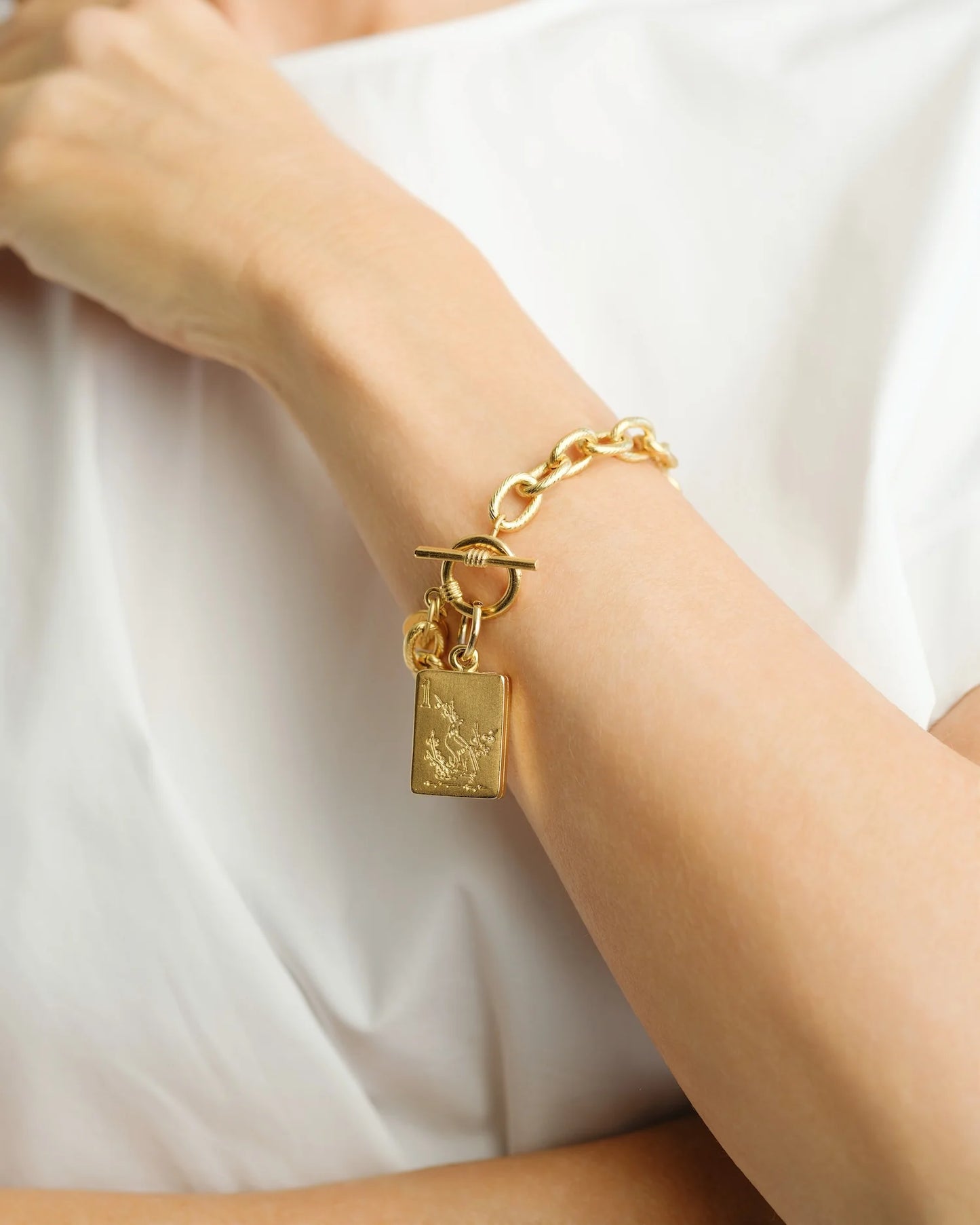 Susan Shaw Bird Bam Mahjong Toggle Bracelet 2088G