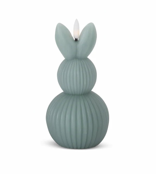 Blue LED Bunny Candle w/Timer