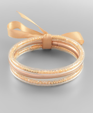 Set of 3 Champagne Waterproof Bangle