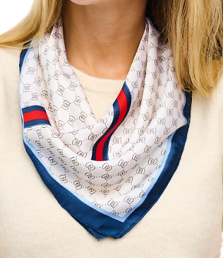 Navy Square Scarf
