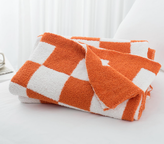 Orange and White Blanket