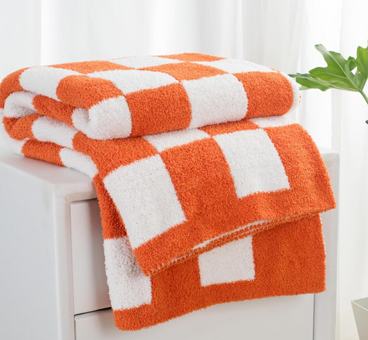 Orange and White Blanket