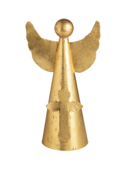 Large Gold Angel Cross Sitter