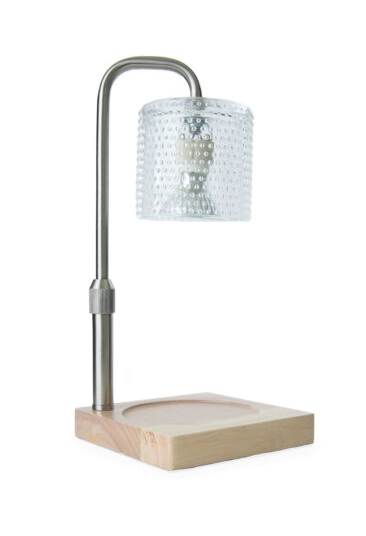 Hobnail Silver Candle Warmer Lamp