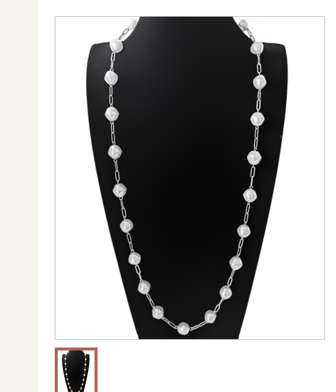 Pearl Station Long Necklace