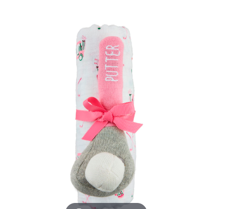 Golf Swaddle and Rattle
