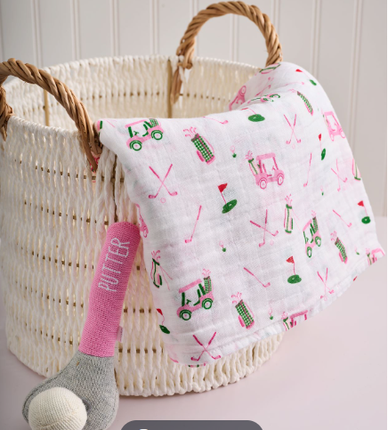 Golf Swaddle and Rattle