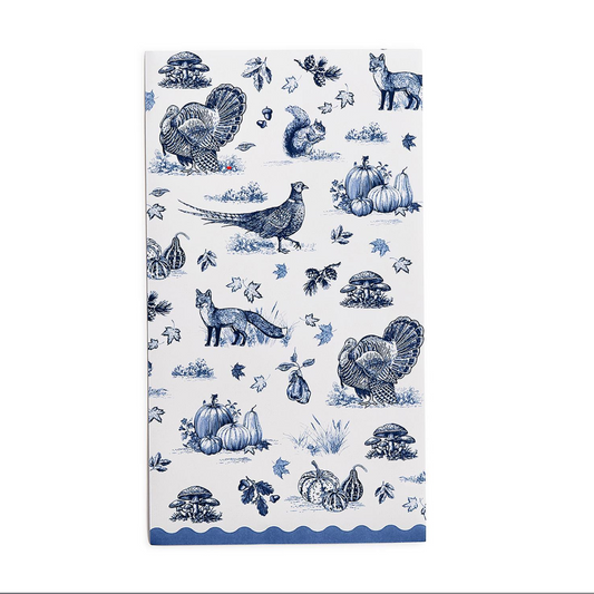 Falling for Blue Toile 3-Ply Paper Dinner Napkin / Guest Towel