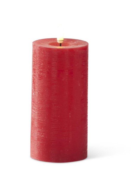 6" x 3" LED Pillar Candle- Red