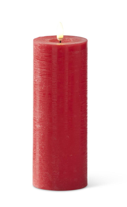 8" x 3" LED Pillar Candle- Red