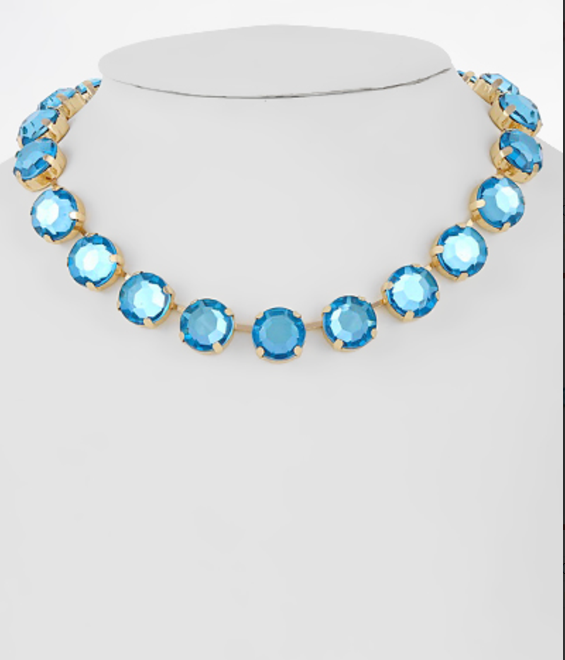 Sky Blue Crystal Stone Necklace