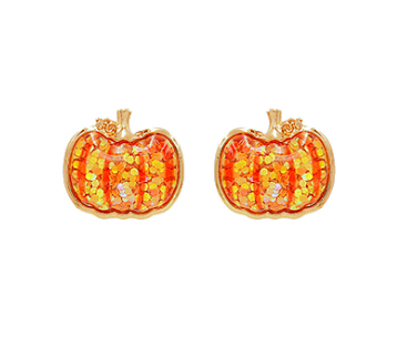 Pumpkin Glitter Earrings