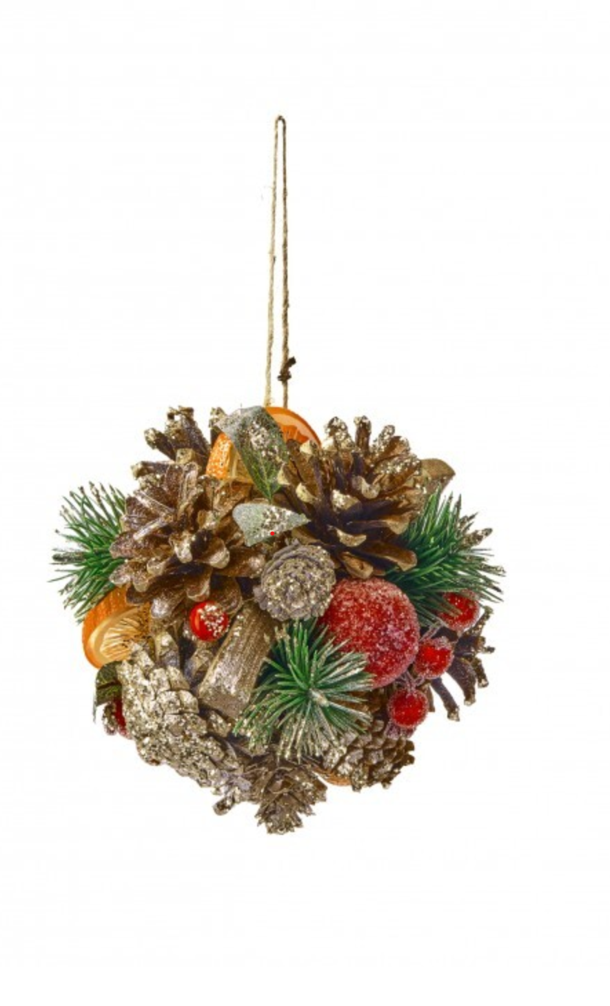 Southern Fruit/Cone Berry Kissing Ball
